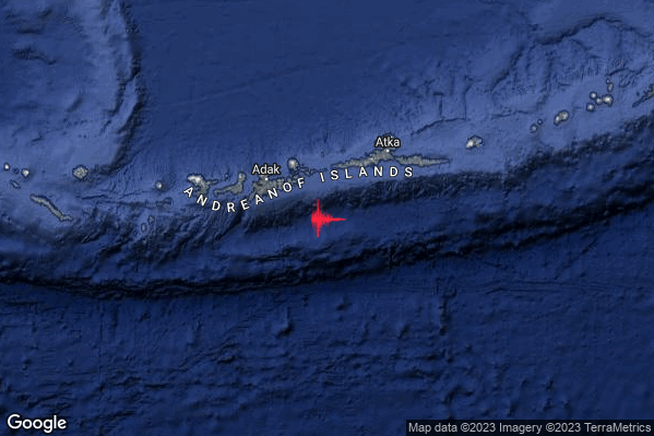 Violento Terremoto M6.2 epicentro Andreanof Islands Aleutian Islands United States [Sea: United States] alle 15:55:58 (14:55:58 UTC)