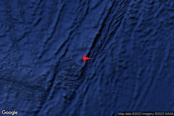 Violento Terremoto M6.2 epicentro South of Africa [Sea] alle 18:36:33 (17:36:33 UTC)