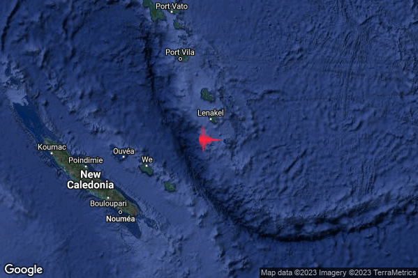 Violento Terremoto M5.9 epicentro Vanuatu Islands [Sea: Vanuatu] alle 02:59:48 (01:59:48 UTC)