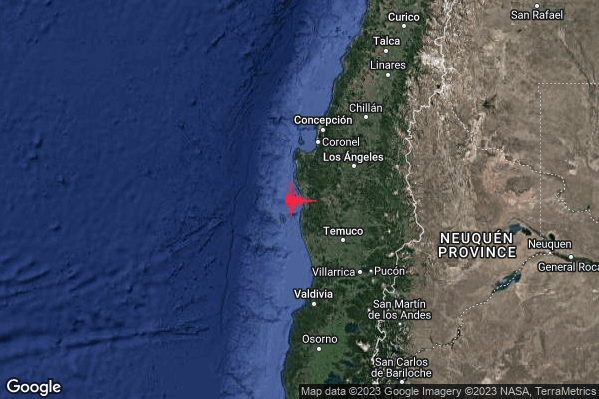 Violento Terremoto M6.0 epicentro Chile (Peruvian point of view) [Sea] alle 04:23:45 (03:23:45 UTC)