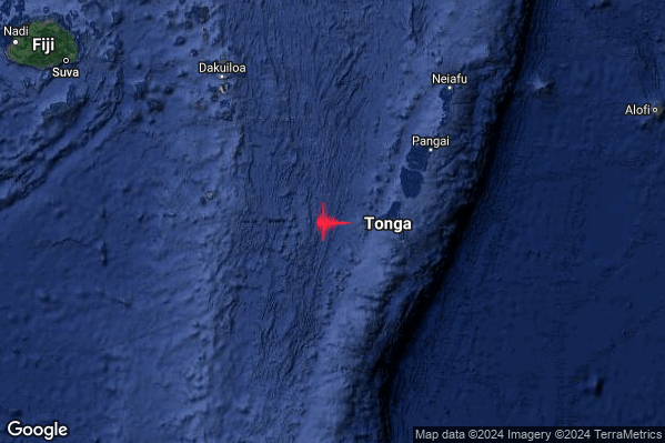 Violento Terremoto M5.7 epicentro Tonga [Sea] alle 05:56:34 (04:56:34 UTC)