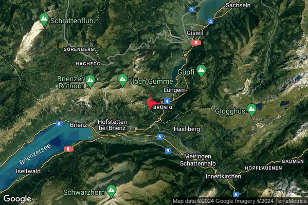 Debole Terremoto M2.4 epicentro Svizzera (SVIZZERA) alle 07:39:40 (06:39:40 UTC)