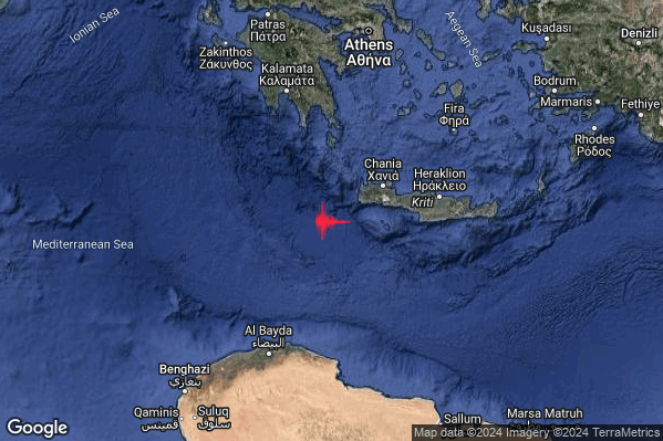 Intenso Terremoto M4.7 epicentro Greece [Sea] alle 04:51:07 (03:51:07 UTC)
