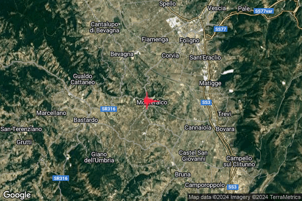 Lieve Terremoto M2.2 epicentro 1 km SW Montefalco (PG) alle 08:17:11 (07:17:11 UTC)