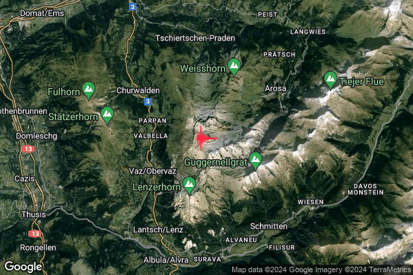 Lieve Terremoto M2.0 epicentro Svizzera (SVIZZERA) alle 10:03:12 (09:03:12 UTC)