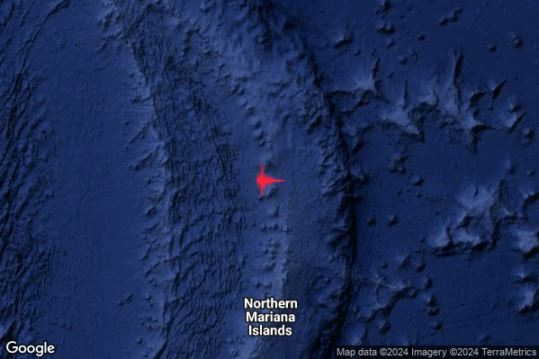 Violento Terremoto M6.2 epicentro Northern Mariana Islands-Guam [Sea] alle 16:48:41 (15:48:41 UTC)