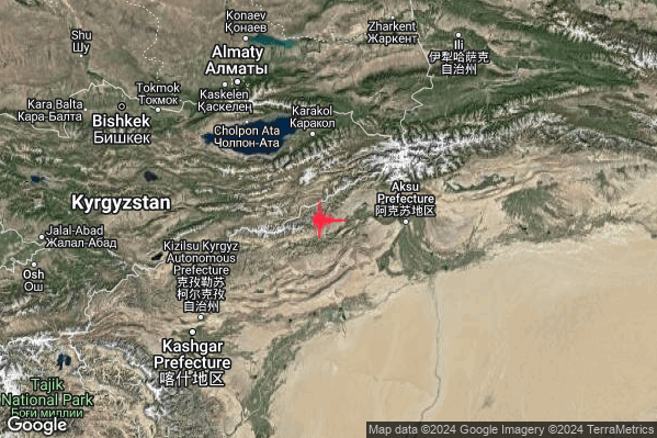 Estremo Terremoto M7.0 epicentro China [Land] alle 19:09:07 (18:09:07 UTC)