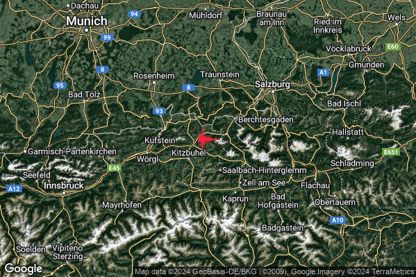 Lieve Terremoto M2.0 epicentro Confine Austria-Germania (AUSTRIA GERMANIA) alle 06:40:40 (05:40:40 UTC)