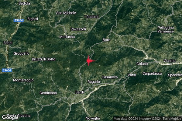 Lieve Terremoto M2.0 epicentro 5 km SW Bore (PR) alle 16:45:27 (15:45:27 UTC)