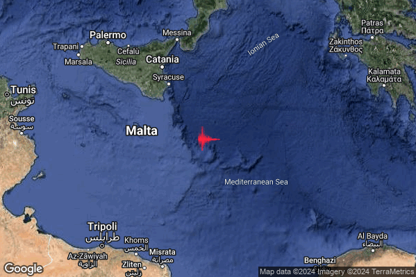 Distinto Terremoto M4.2 epicentro Italy [Sea] alle 09:14:56 (08:14:56 UTC)
