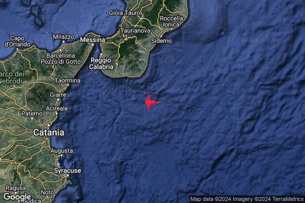 Lieve Terremoto M2.0 epicentro Costa Calabra sud-orientale (Reggio di Calabria) alle 12:20:40 (11:20:40 UTC)
