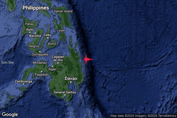 Violento Terremoto M5.7 epicentro Philippines [Sea] alle 10:29:02 (09:29:02 UTC)
