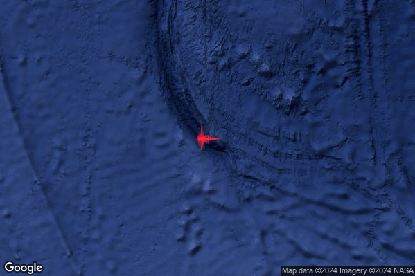 Estremo Terremoto M6.7 epicentro Macquarie Island Australia region [Sea] alle 17:16:57 (16:16:57 UTC)