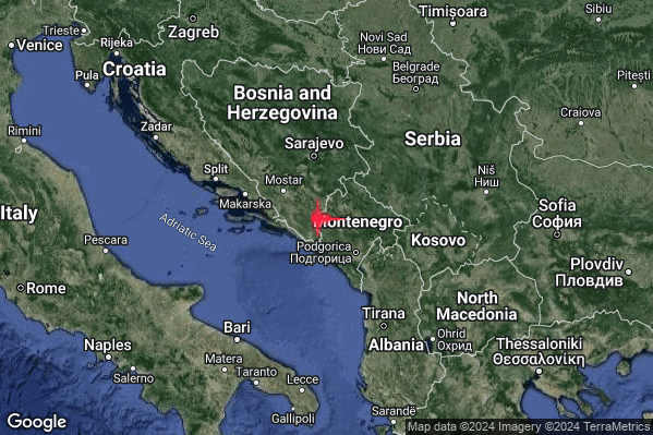 Severo Terremoto M5.5 epicentro Montenegro [Land] alle 04:06:47 (03:06:47 UTC)
