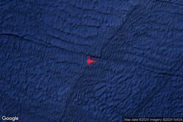 Violento Terremoto M6.0 epicentro Northern Mid-Atlantic Ridge [Sea] alle 22:10:27 (21:10:27 UTC)