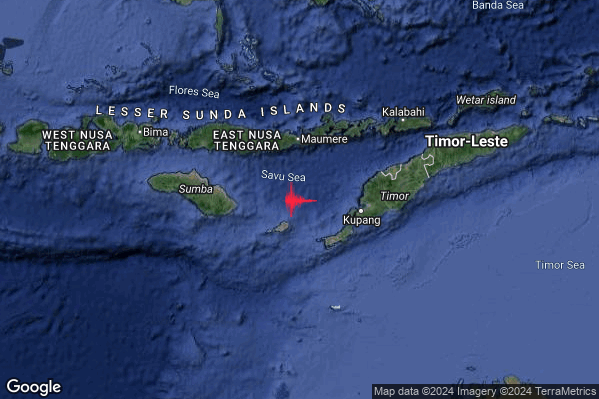 Severo Terremoto M5.6 epicentro Indonesia [Sea] alle 04:04:06 (03:04:06 UTC)