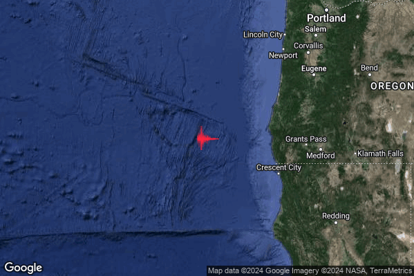 Violento Terremoto M5.8 epicentro Off coast of Oregon United States [Sea: United States] alle 04:23:09 (03:23:09 UTC)