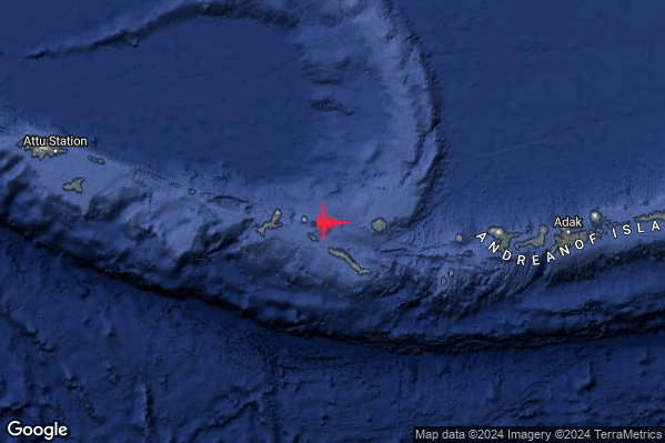 Violento Terremoto M5.8 epicentro Rat Islands Aleutian Islands United States [Sea: United States] alle 17:29:00 (16:29:00 UTC)