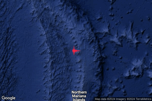 Estremo Terremoto M6.6 epicentro Northern Mariana Islands-Guam [Sea] alle 13:03:17 (11:03:17 UTC)