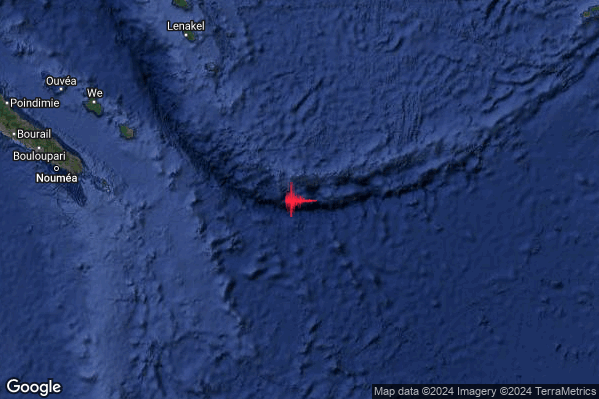 Violento Terremoto M5.7 epicentro New Caledonia [Sea] alle 03:23:57 (01:23:57 UTC)
