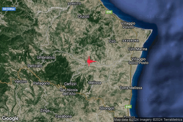 Lieve Terremoto M2.0 epicentro 5 km N Melissa (KR) alle 19:11:59 (17:11:59 UTC)