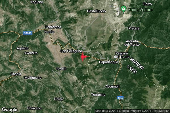 Lieve Terremoto M2.1 epicentro 8 km NW Accumoli (RI) alle 08:42:36 (06:42:36 UTC)