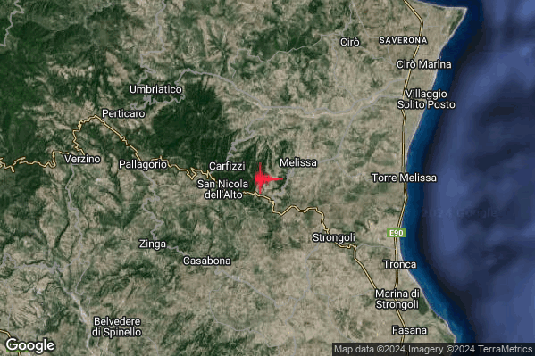 Lieve Terremoto M2.0 epicentro 2 km W Melissa (KR) alle 15:59:28 (13:59:28 UTC)