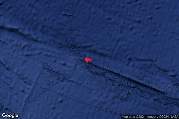 Violento Terremoto M6.2 epicentro Pacific-Antarctic Ridge [Sea] alle 11:56:03 (09:56:03 UTC)