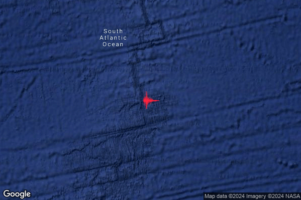 Violento Terremoto M6.0 epicentro Southern Mid-Atlantic Ridge [Sea] alle 11:52:09 (09:52:09 UTC)