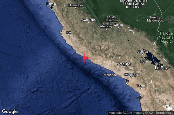 Violento Terremoto M6.1 epicentro Near coast of Peru [Land: Peru] alle 16:47:36 (14:47:36 UTC)
