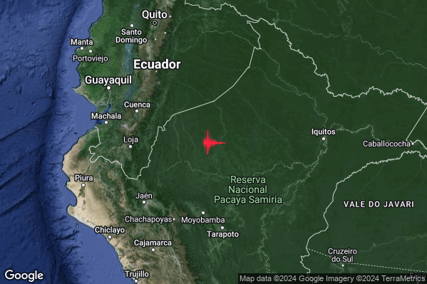 Severo Terremoto M5.6 epicentro Northern Peru [Land: Peru] alle 04:22:14 (02:22:14 UTC)