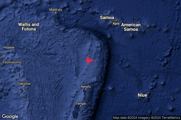 Violento Terremoto M5.9 epicentro Tonga Islands [Sea: Tonga] alle 08:40:42 (06:40:42 UTC)