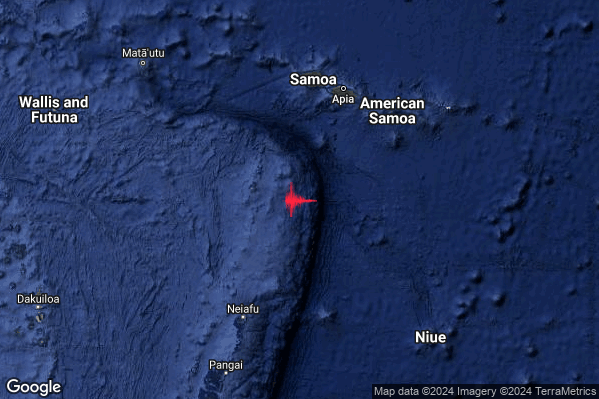 Violento Terremoto M6.2 epicentro Tonga [Sea] alle 19:40:24 (17:40:24 UTC)