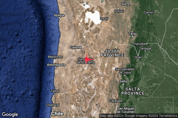 Estremo Terremoto M7.1 epicentro Chile [Land] alle 03:50:46 (01:50:46 UTC)