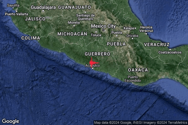 Violento Terremoto M5.7 epicentro Guerrero Mexico [Land: Mexico] alle 12:30:19 (10:30:19 UTC)