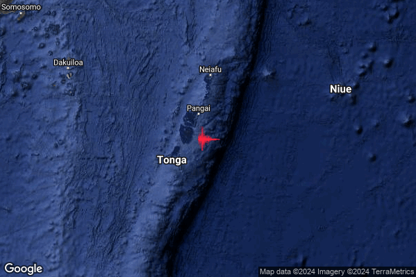 Violento Terremoto M6.2 epicentro Tonga Islands [Sea: Tonga] alle 15:07:24 (13:07:24 UTC)