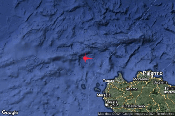 Leggero Terremoto M3.1 epicentro Tirreno Meridionale (MARE) alle 20:25:36 (18:25:36 UTC)