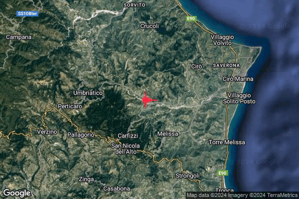 Lieve Terremoto M2.2 epicentro 5 km NW Melissa (KR) alle 22:52:08 (20:52:08 UTC)