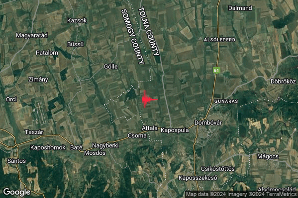 Distinto Terremoto M4.2 epicentro Hungary alle 08:42:51 (06:42:51 UTC)