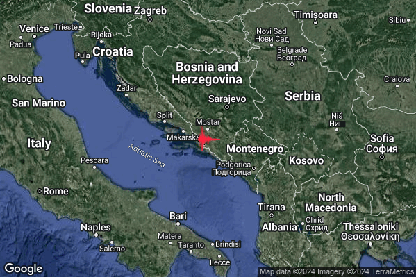 Leggero Terremoto M2.9 epicentro Bosnia and Herz. [Land] alle 04:01:29 (02:01:29 UTC)