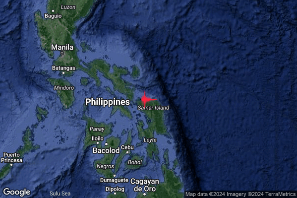 Violento Terremoto M5.9 epicentro Philippines [Sea] alle 05:39:06 (03:39:06 UTC)