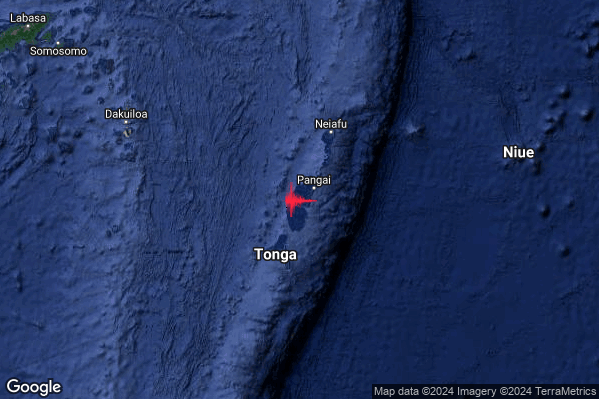 Estremo Terremoto M6.8 epicentro Tonga Islands [Sea: Tonga] alle 01:29:09 (23:29:09 UTC)