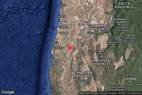 Violento Terremoto M5.8 epicentro Argentina [Land] alle 12:12:57 (10:12:57 UTC)