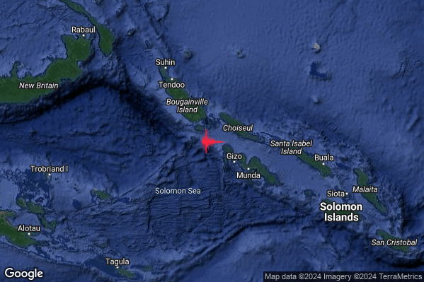 Severo Terremoto M5.6 epicentro Solomon Is. [Sea] alle 07:01:44 (05:01:44 UTC)