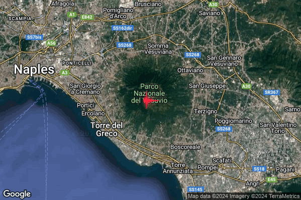 Lieve Terremoto M2.0 epicentro Vesuvio alle 08:52:33 (06:52:33 UTC)