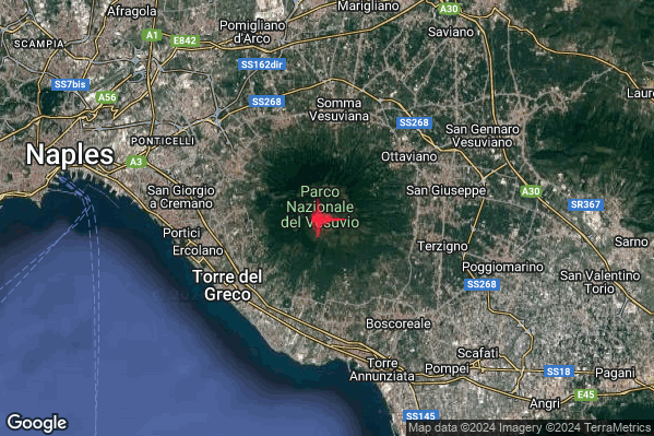 Lieve Terremoto M2.0 epicentro Vesuvio alle 18:53:57 (16:53:57 UTC)