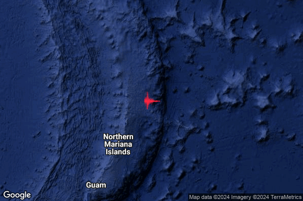 Violento Terremoto M6.3 epicentro Northern Mariana Islands-Guam [Sea] alle 13:36:30 (11:36:30 UTC)