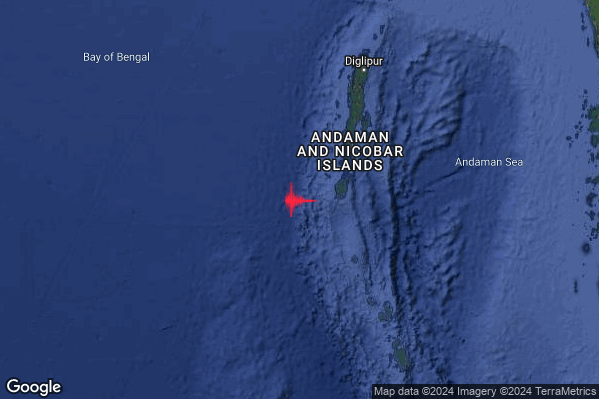 Severo Terremoto M5.6 epicentro India [Sea] alle 07:20:59 (05:20:59 UTC)