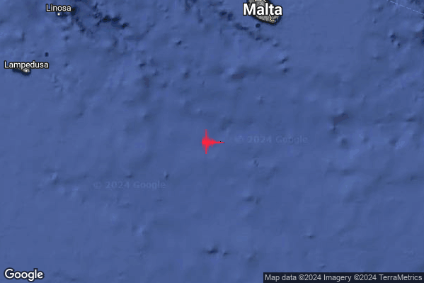 Moderato Terremoto M3.3 epicentro Malta [Sea] alle 22:09:57 (20:09:57 UTC)