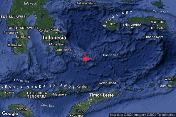 Violento Terremoto M5.9 epicentro Indonesia [Sea] alle 11:28:06 (09:28:06 UTC)